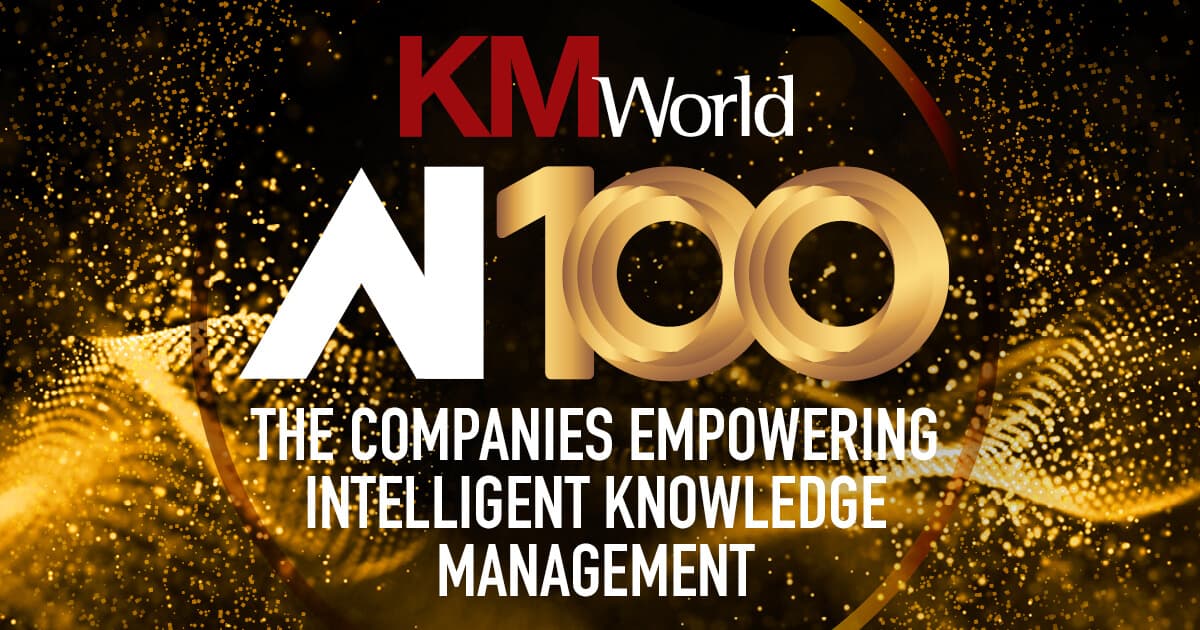 SWIRL is one of the top 100 AI companies empowering intelligent knowledge management