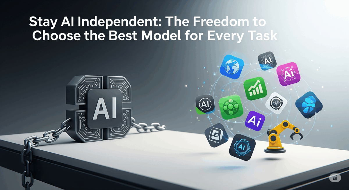 Stay AI Independent: The Freedom to Choose the Best Model for Every Task