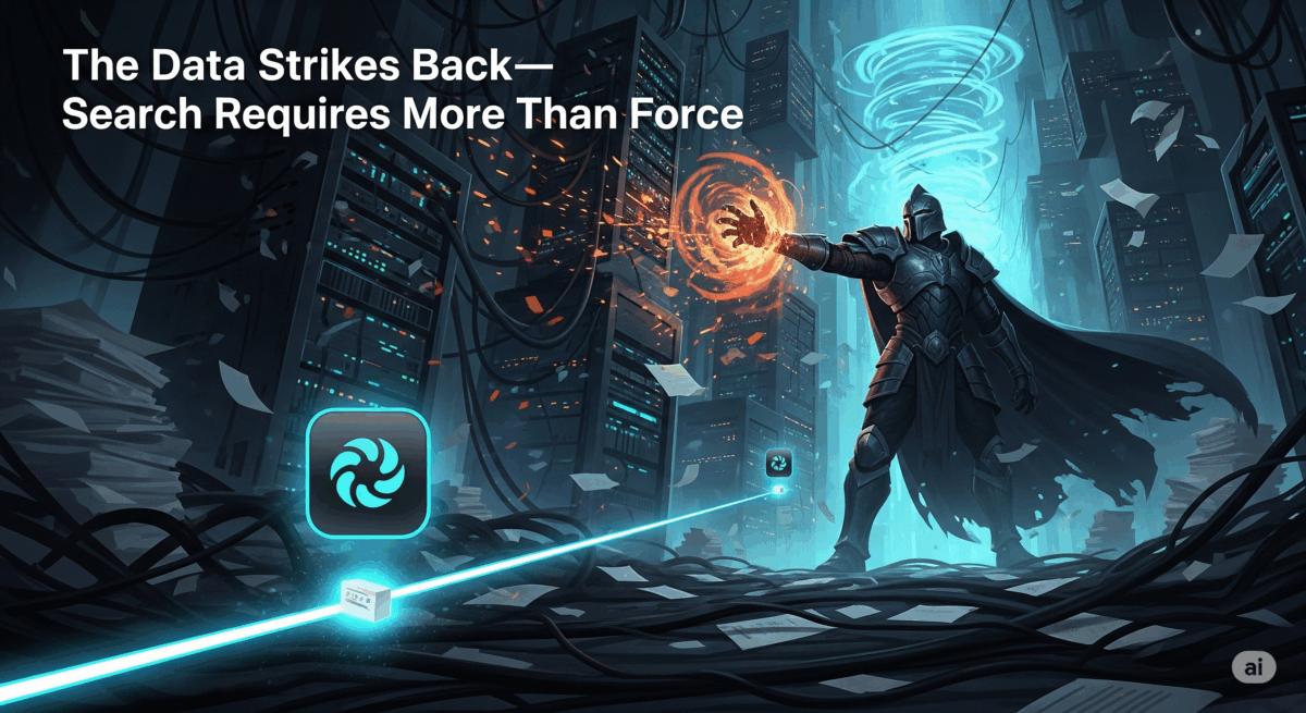 The Data Strikes Back—Search Requires More Than Force 