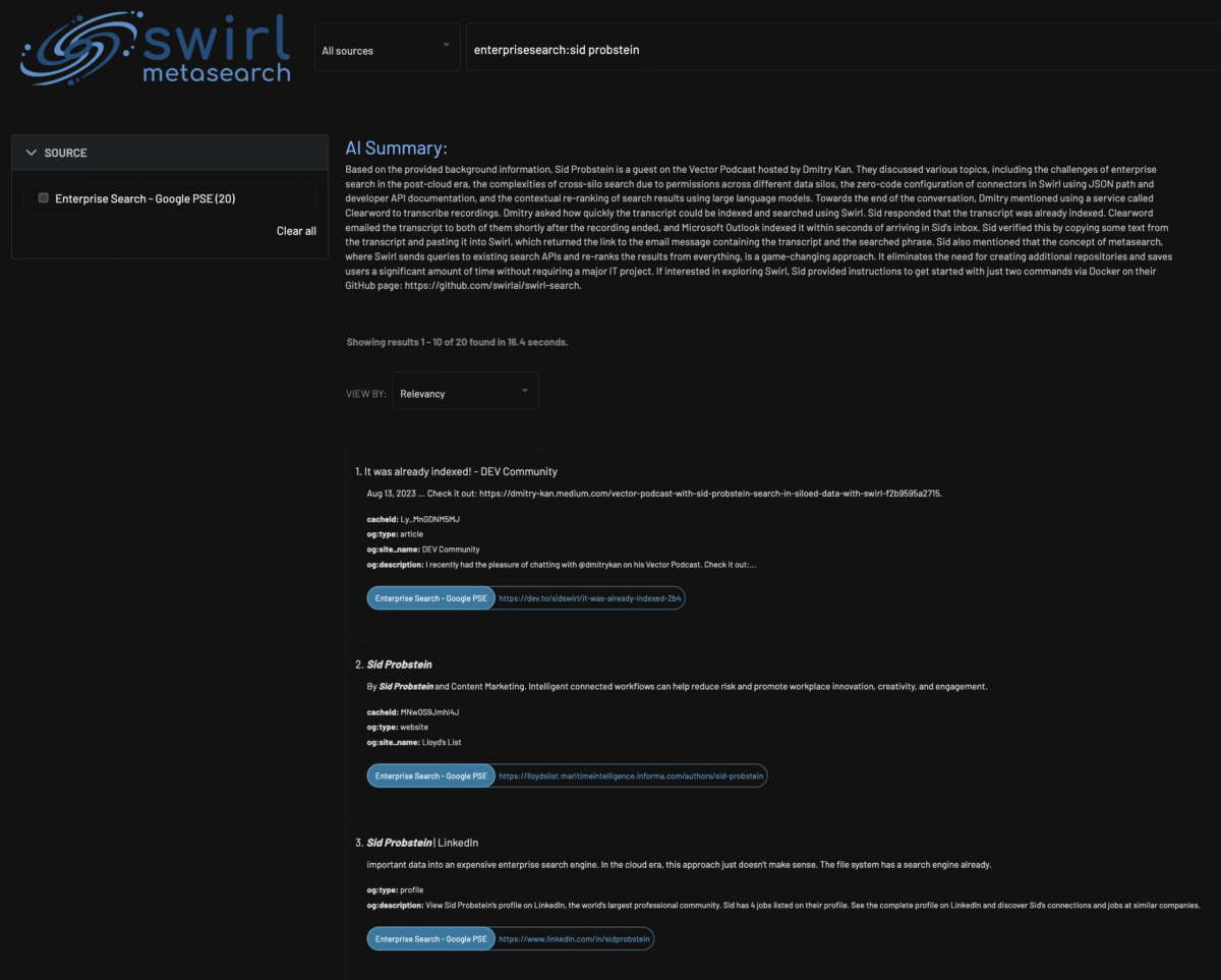 Easily Swirl generative insights from your data and ChatGPT 